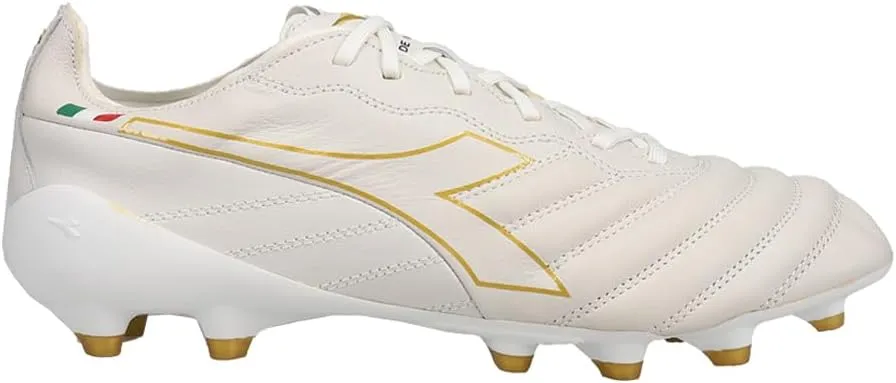Diadora Mens Brasil Elite Tech Italy Lpx Firm Ground Soccer Cleats Firm Ground - White