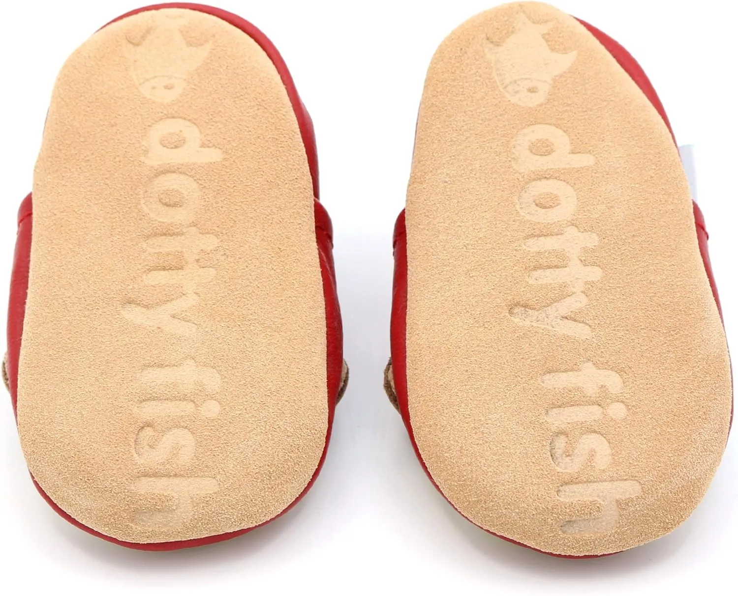 Dotty Fish Infant and Toddler Soft Leather Shoes – Barefoot-Friendly, Non-Slip Suede Sole, Podiatrist Recommended, Breathable Baby-Safe Leather, British Brand – Fits 0–5 Years
