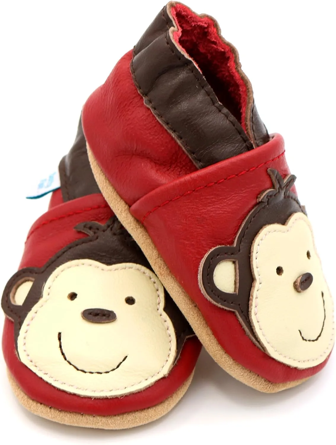 Dotty Fish Infant and Toddler Soft Leather Shoes – Barefoot-Friendly, Non-Slip Suede Sole, Podiatrist Recommended, Breathable Baby-Safe Leather, British Brand – Fits 0–5 Years