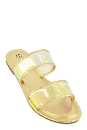 Double Band Slide Sandals