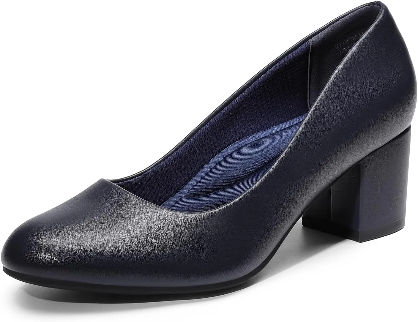 DREAM PAIRS Women's Pumps Low Chunky Block Heel Dress Shoes Closed Round Toe Comfortable Heels