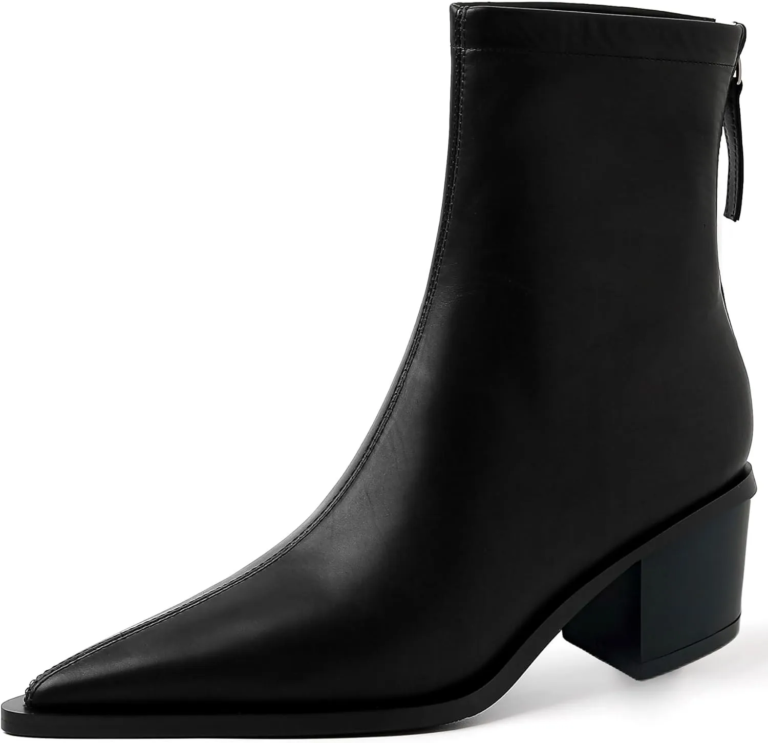 Fashion Ankle Boots For Women Women's Pointed Toe Winter Zipper High Heels Booties