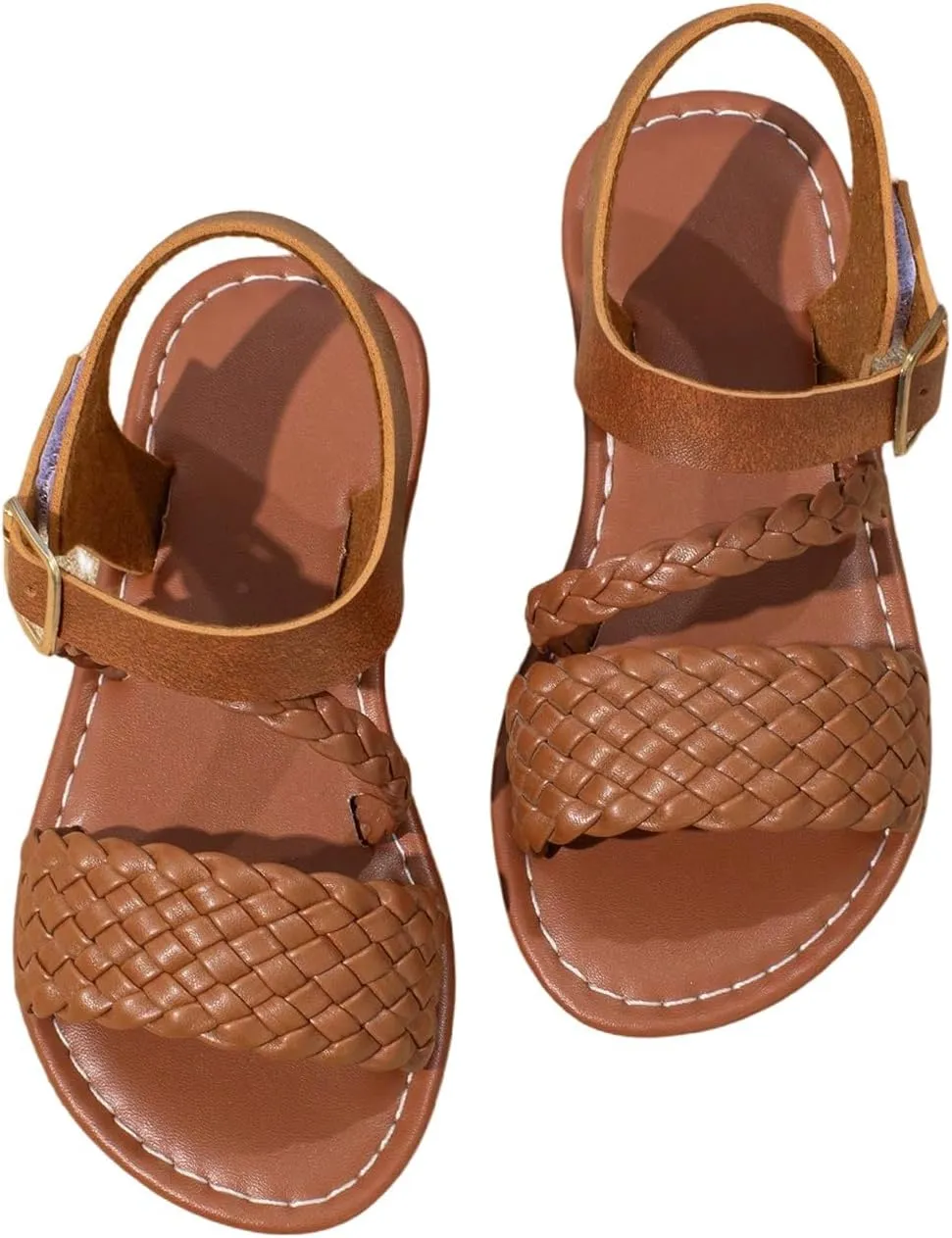 Floerns Girl's Beach Flat Slide Sandals Ankle Strap Open Toe Summer Sandal Shoes
