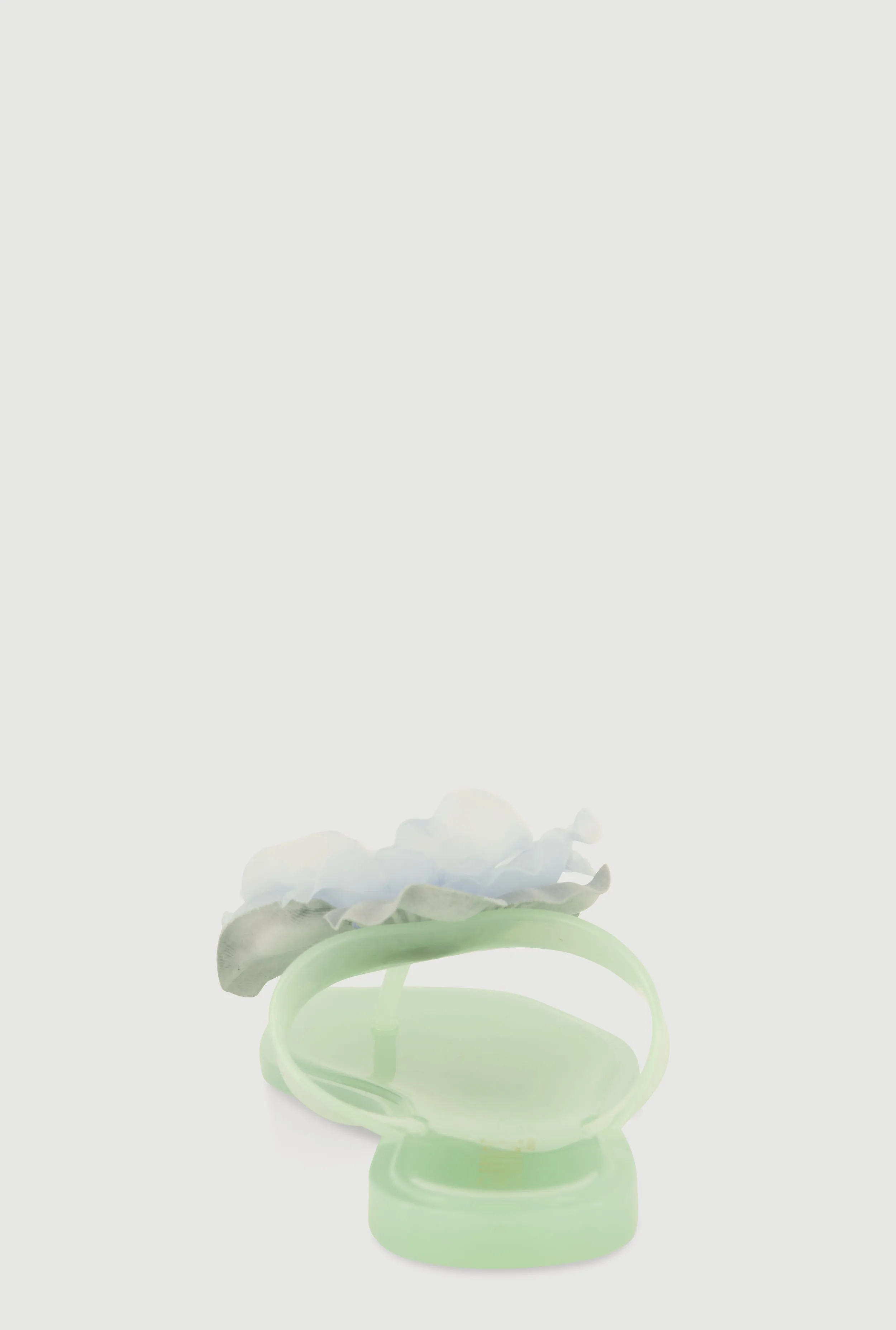 Flower Detail Jelly Thong Sandals