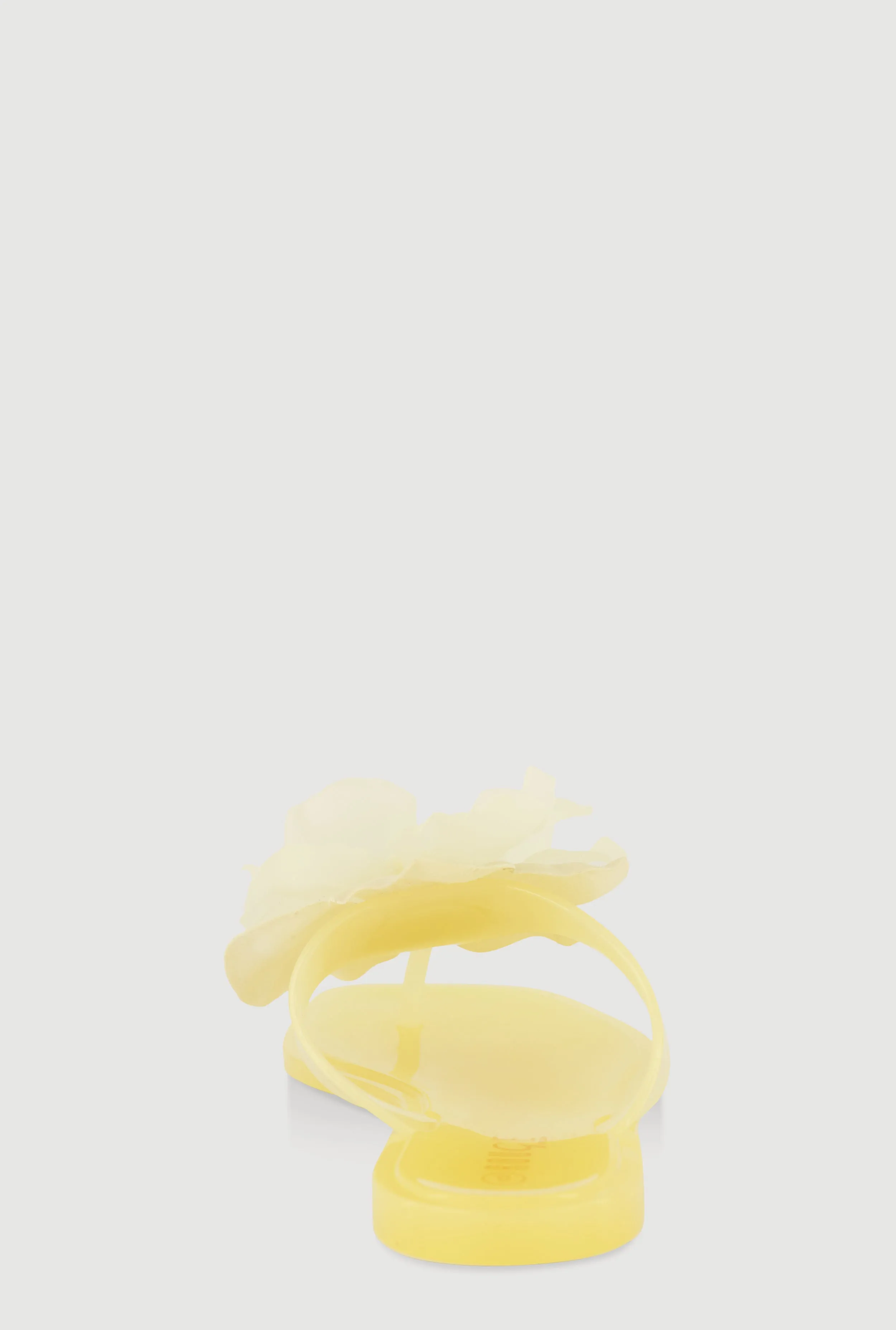 Flower Detail Jelly Thong Sandals