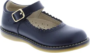 FOOTMATES Allie Leather Mary Jane Shoes for Girls - Girls Dress Shoes with Wide Toe Box, Comfort Insoles, and Non-Slip Non-Marking Outsoles