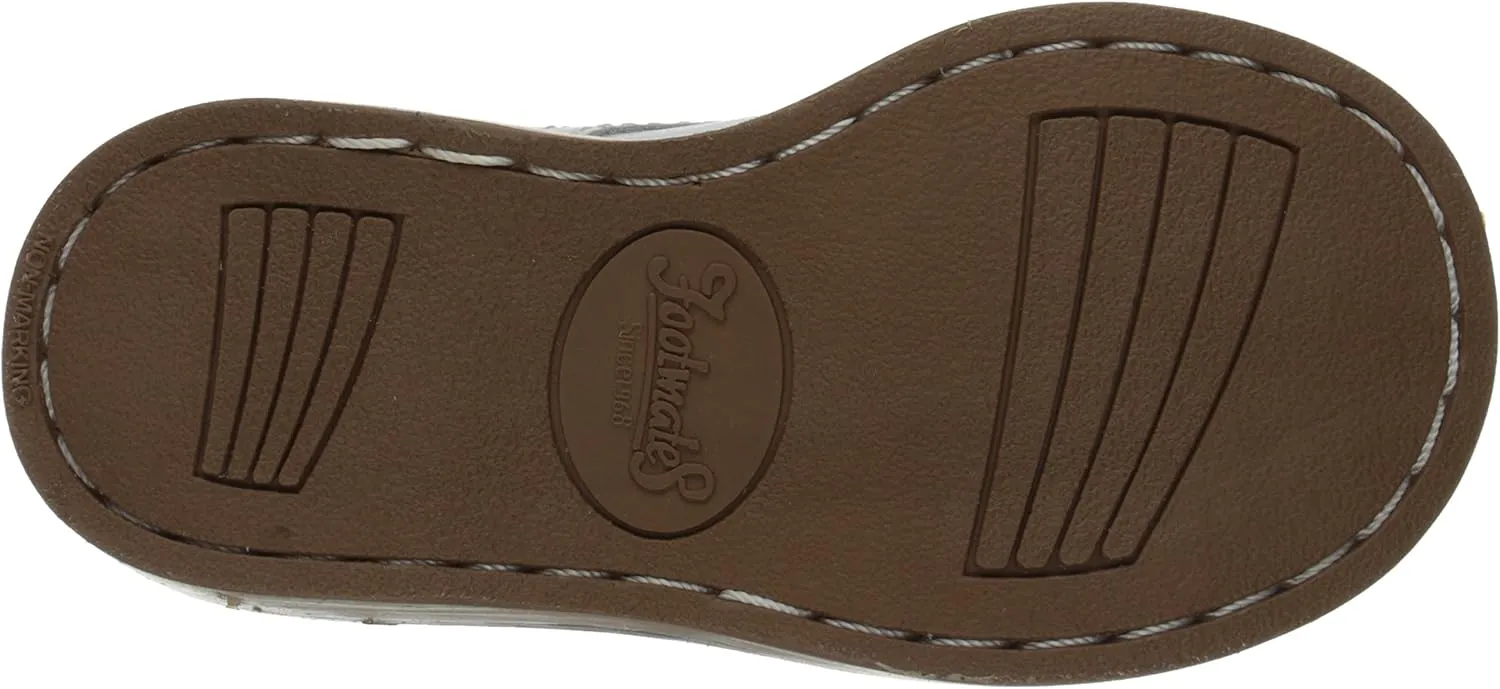 FOOTMATES Willy Lace-Up Leather Oxford Girls and Boys Dress Shoes with Wide Toe Box and Custom-Fit Insoles, Non-Marking Outsoles - for Infants, Toddlers, and Little Kids, Ages 0-8