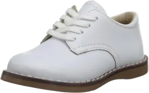 FOOTMATES Willy Lace-Up Leather Oxford Girls and Boys Dress Shoes with Wide Toe Box and Custom-Fit Insoles, Non-Marking Outsoles - for Infants, Toddlers, and Little Kids, Ages 0-8