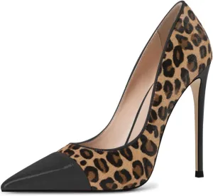 FSJ Women Sexy Leopard Printed Dress Shoes Pointy Toe High Heels Stilettos Pumps Shoe Size 4-15 US