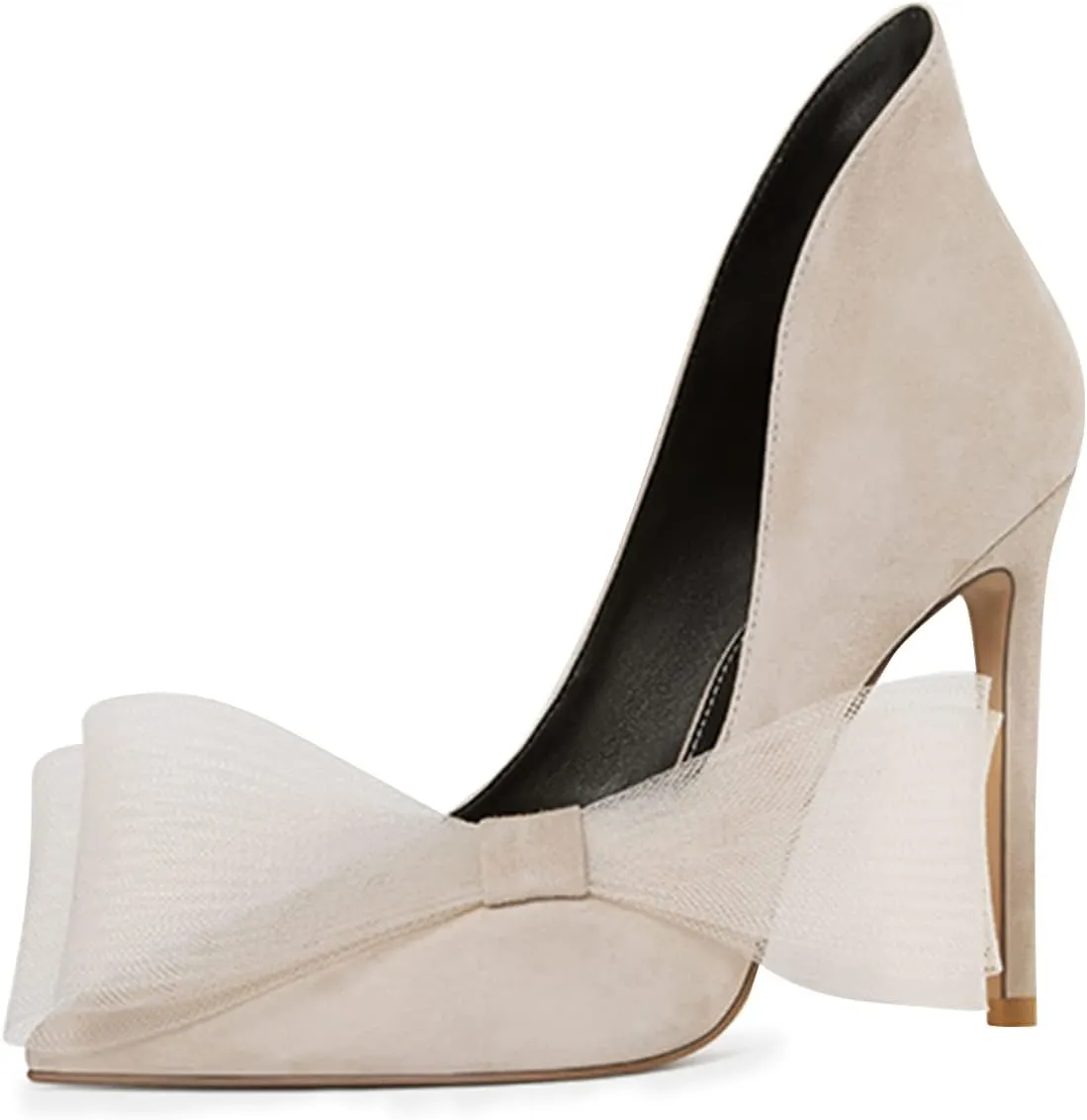 FSJ Women Sexy Prom Pointy Toe High Heel Stiletto Pumps Closed Toe Slip On Swallow Tailed Dress Party Shoes 4-15 US