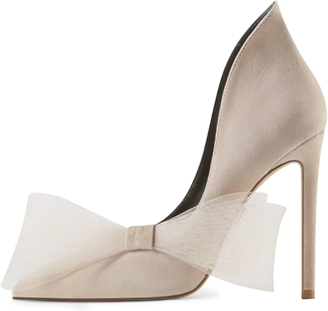 FSJ Women Sexy Prom Pointy Toe High Heel Stiletto Pumps Closed Toe Slip On Swallow Tailed Dress Party Shoes 4-15 US