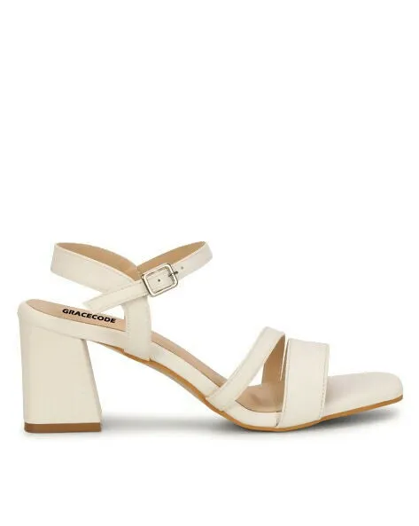 GRACECODE Women Open-Toe Chunky-Heeled Sandals