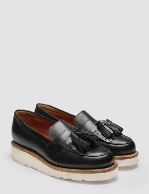 Grenson Tassel Courteous Womens Local shipping Loafer Vibram Black Clara -