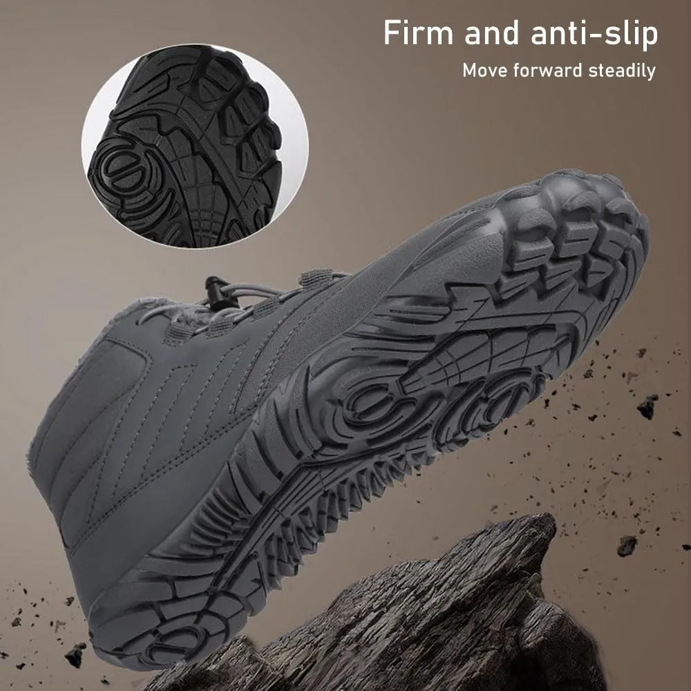 Grounded Winter Footwear for Women, Hike Winter Footwear Barefoot Women Men, Barefoot Shoes Waterproof Wide Toe Box Boots
