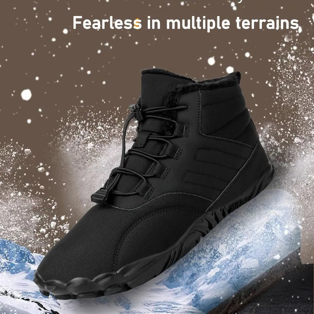 Grounded Winter Footwear for Women, Hike Winter Footwear Barefoot Women Men, Barefoot Shoes Waterproof Wide Toe Box Boots