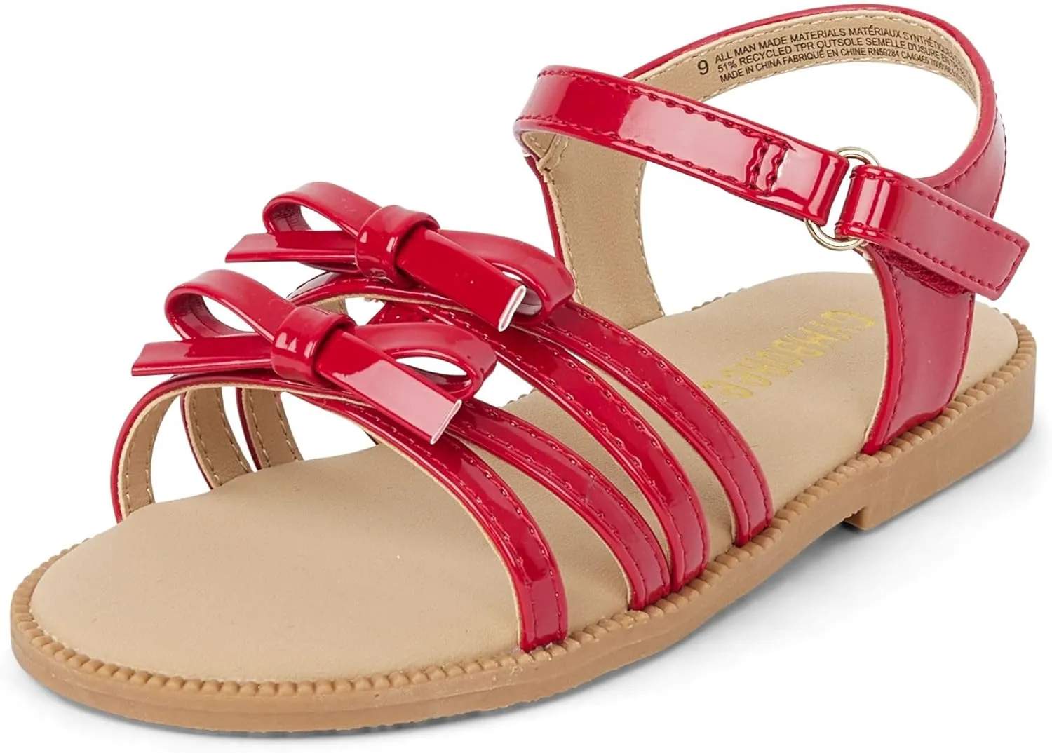 Gymboree Girl's Toddler Flat Sandal with Adjustable Ankle Strap