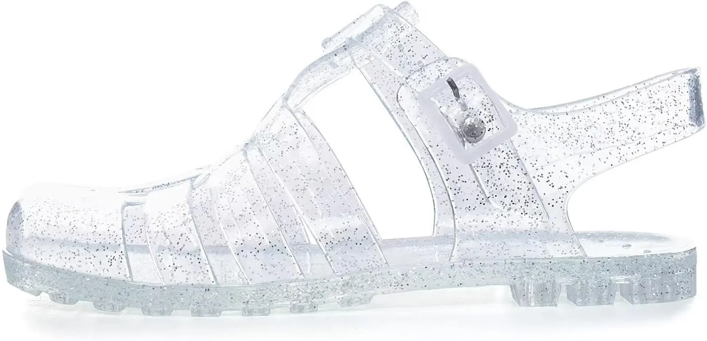 Hee grand Crystal Jelly Heel Sandals For Women Summer Beach Jelly Shoes