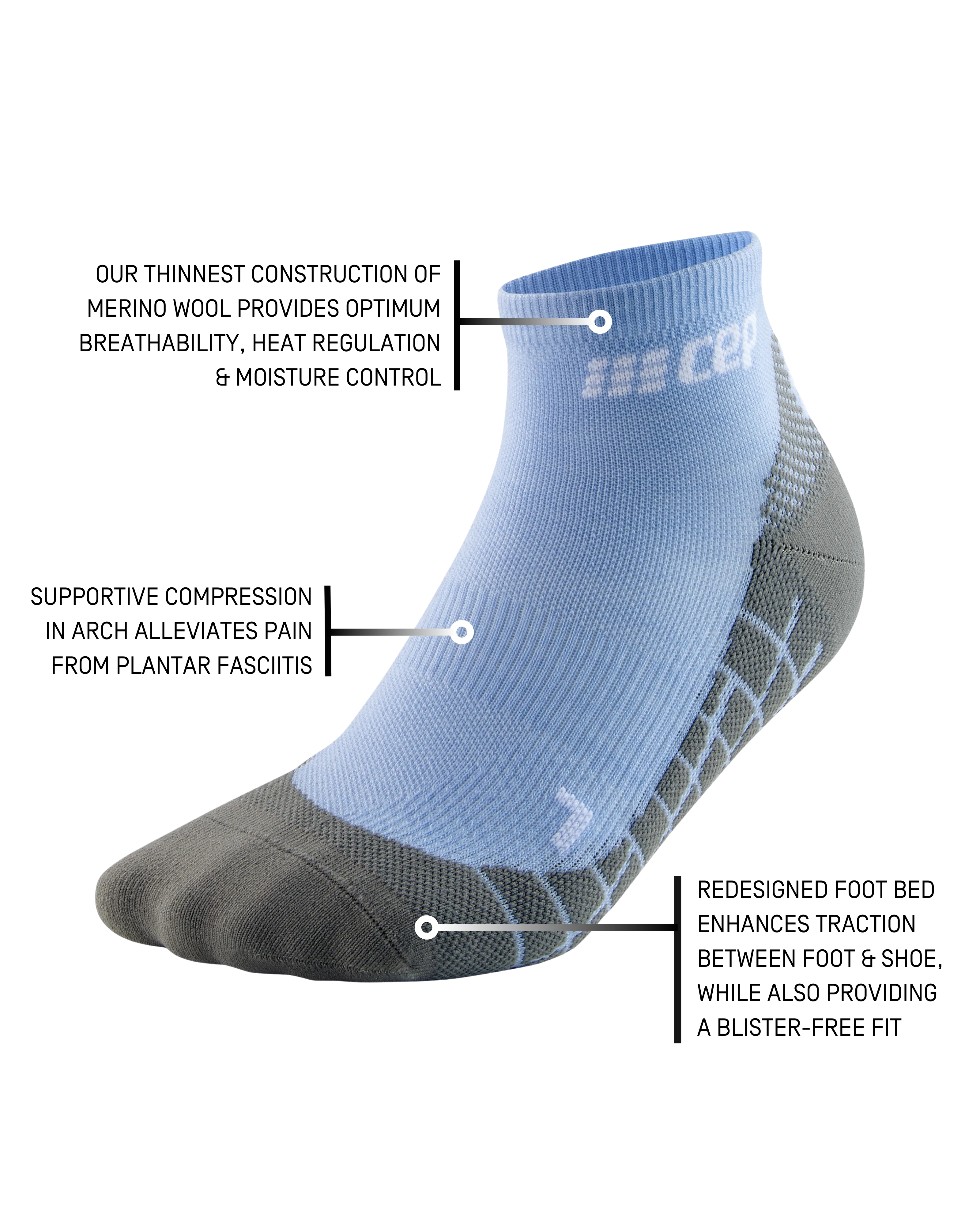 Hiking Light Merino Low Cut Socks, Women