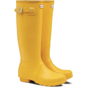 Hunter Womens Matt Yellow Original Tall Wellington Boots