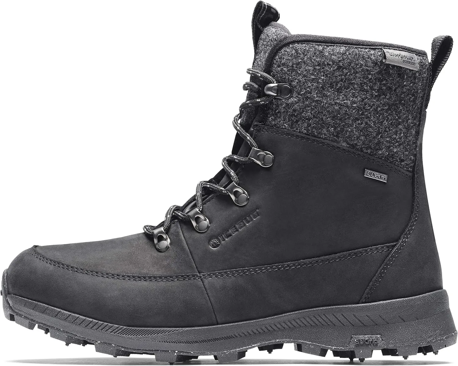 Icebug Mens Adak BUGrip Winter Hiking Boot with Carbide Studded Traction Sole