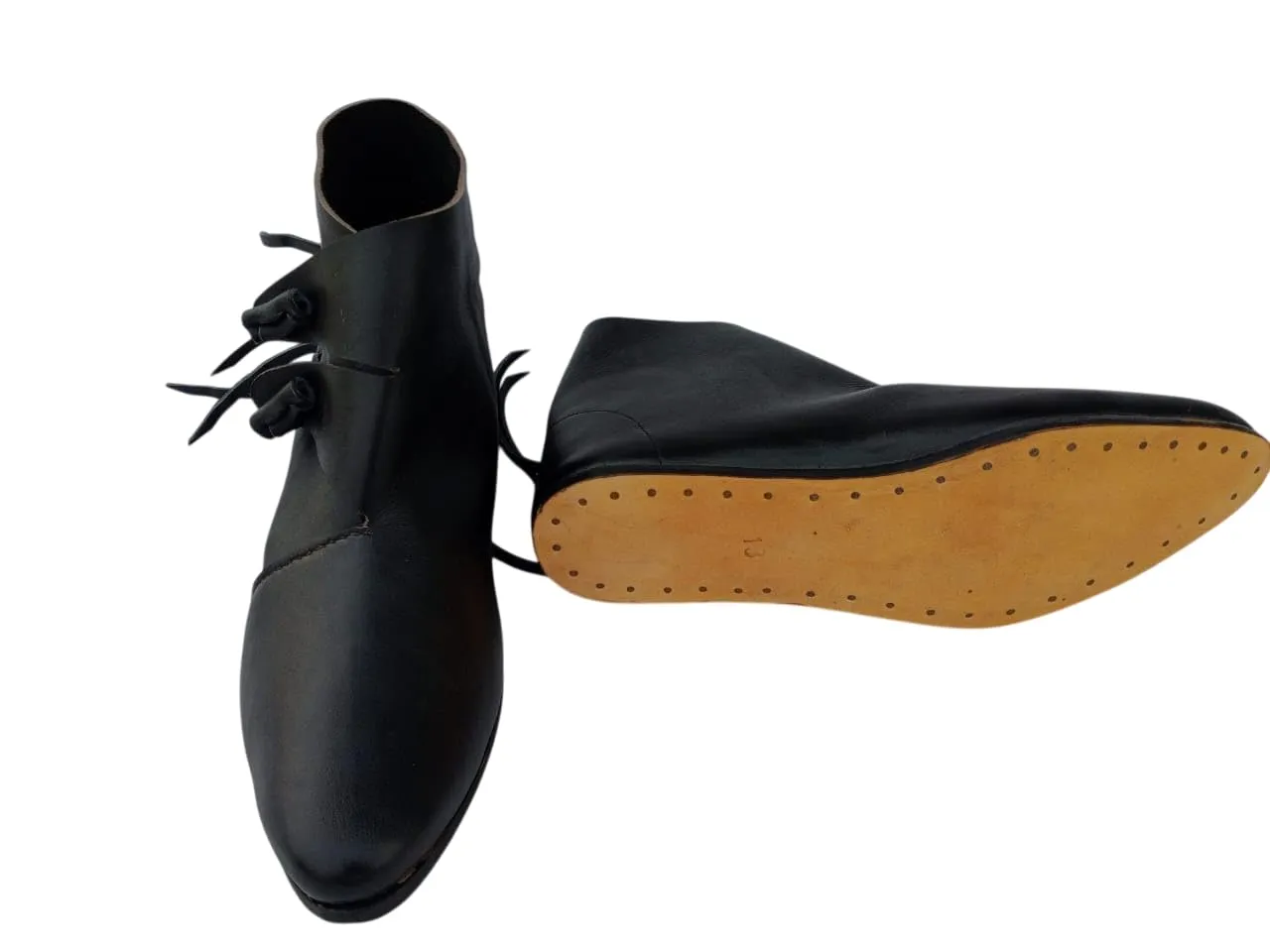 Ironclad Emporium Viking Leather Shoes for Men | Handmade Medieval Footwear | Genuine Leather | Historical Reenactment, LARP, Cosplay. (US 7)