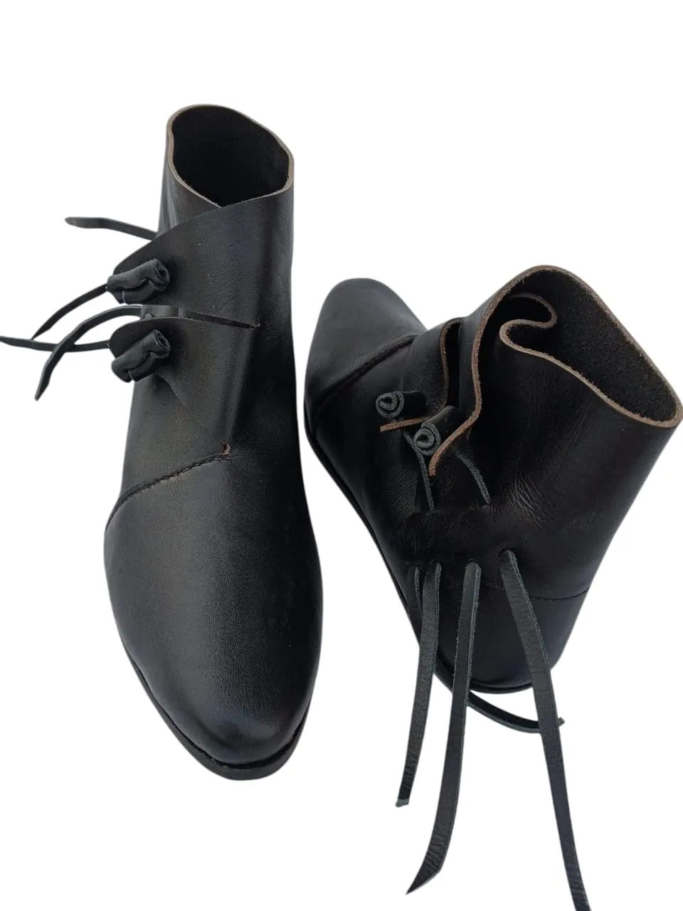 Ironclad Emporium Viking Leather Shoes for Men | Handmade Medieval Footwear | Genuine Leather | Historical Reenactment, LARP, Cosplay. (US 7)