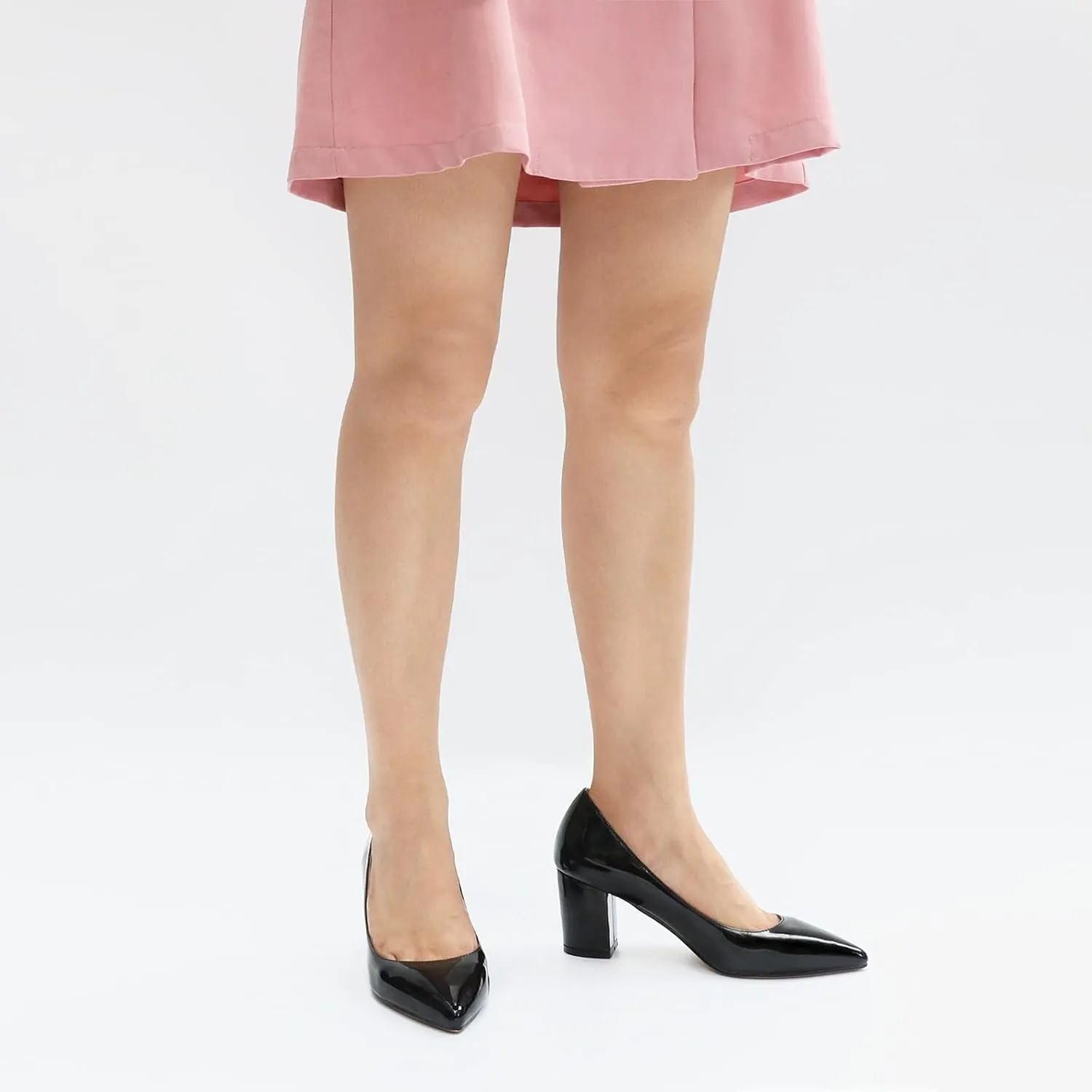JOY IN LOVE Pumps for Women Chunky Heels Comfortable Middle Block Heel Work Dress Pumps