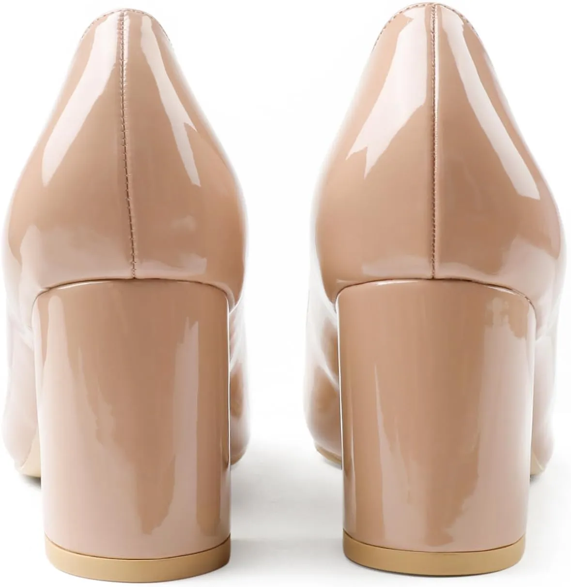 JOY IN LOVE Pumps for Women Chunky Heels Comfortable Middle Block Heel Work Dress Pumps