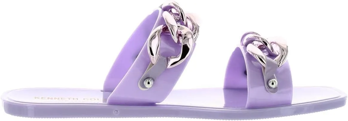 Kenneth Cole New York Women's Naveen Chain Jelly Flatform Slide Sandal Flat