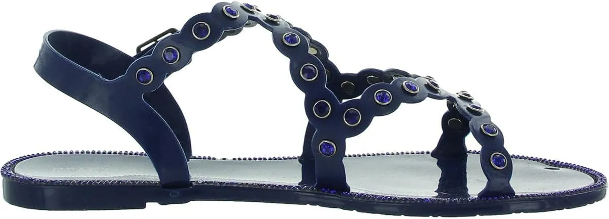 Kenneth Cole Women's Dahlia Jelly Jewel Sandal Flat Platform