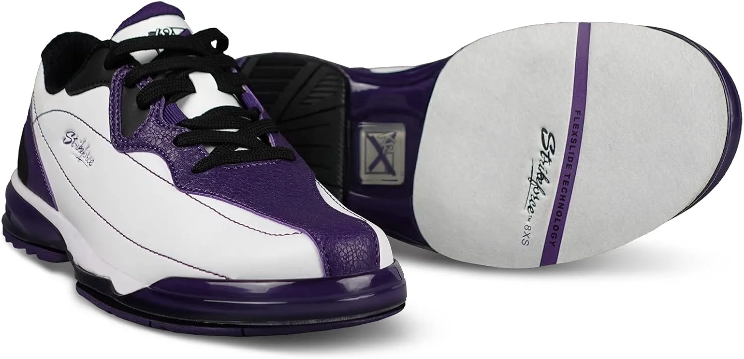 KR Strikeforce Dream White/Purple Performance Women's Bowling Shoe Left Hand with Interchangeable Soles and Heels