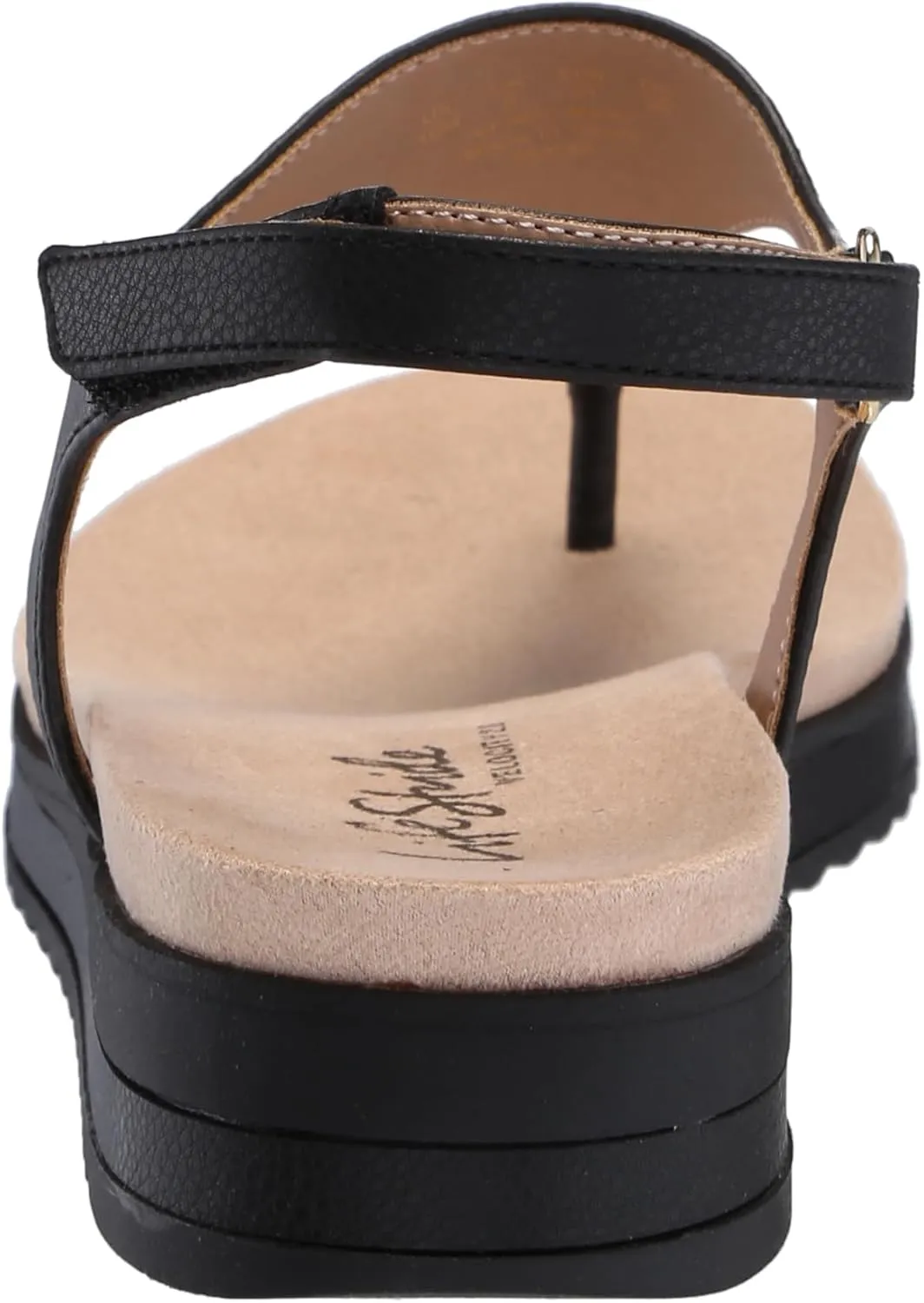 LifeStride Womens Zeeta Metallica T Strap Casual Sandals Casual Low Heel 1-2" - Beige