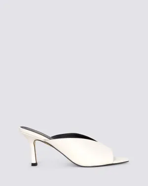 MABEL MULES CHALK WHITE LEATHER