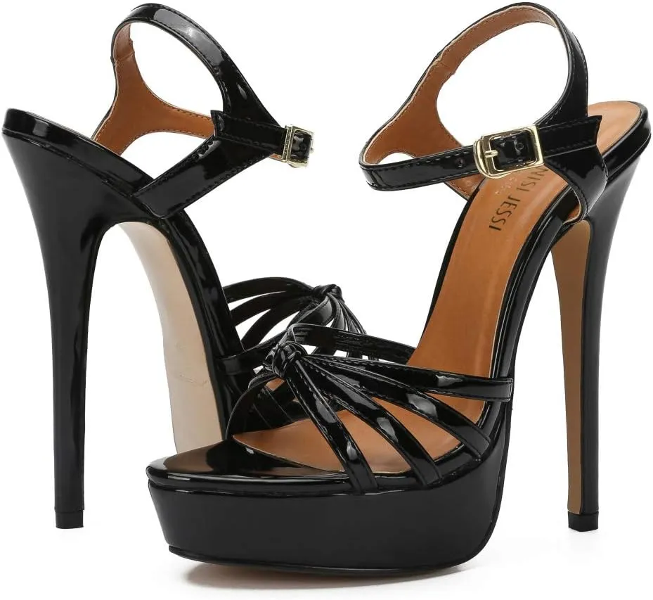MAIERNISI JESSI Unisex Men's Women's Flatform Stiletto High Heel Strapy Slingback Sandals