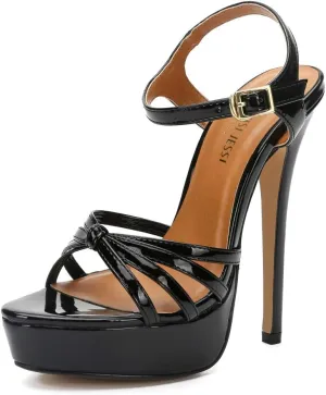MAIERNISI JESSI Unisex Men's Women's Flatform Stiletto High Heel Strapy Slingback Sandals