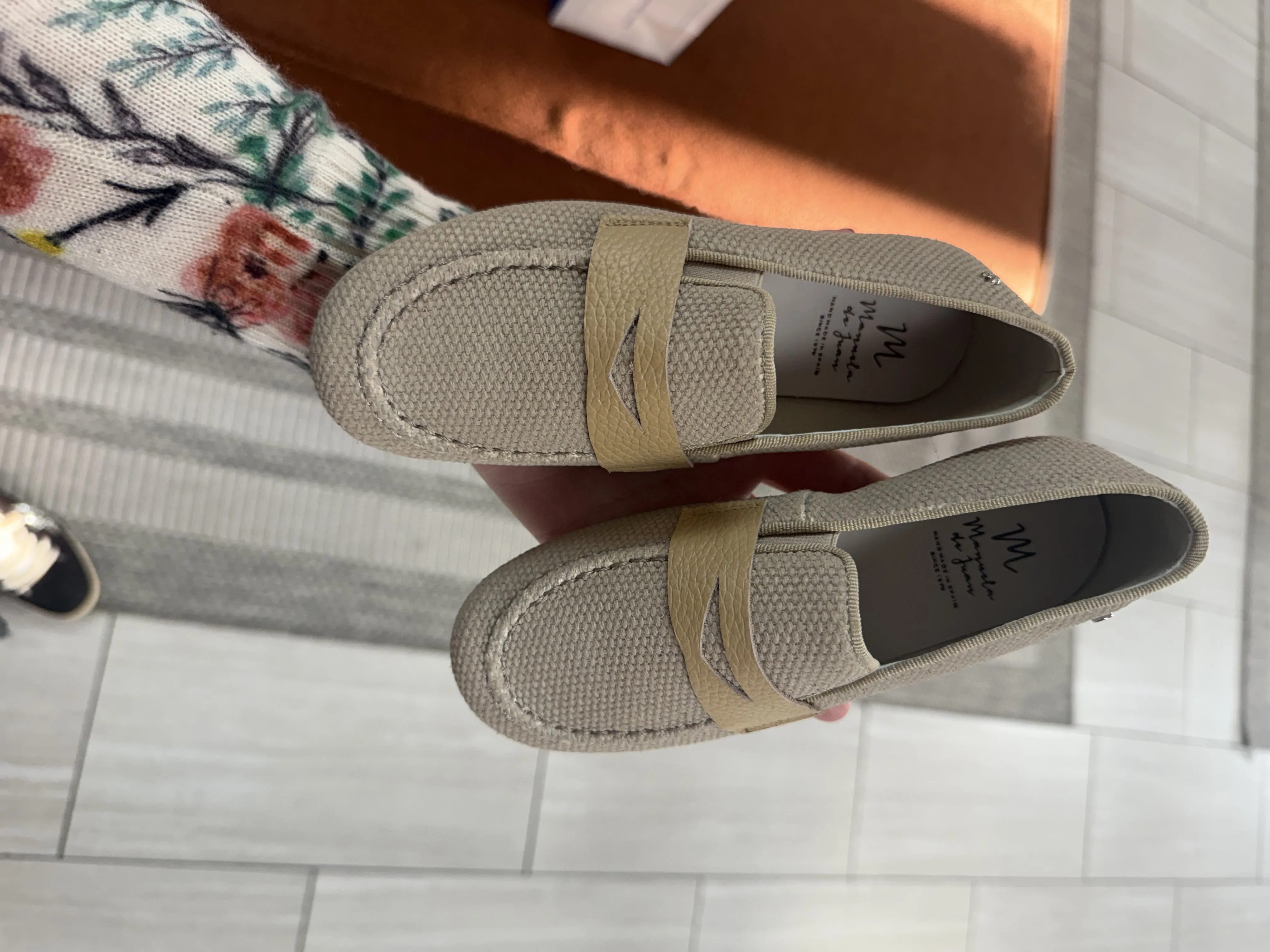 Manuela Sand Gum Twill Penny Loafer