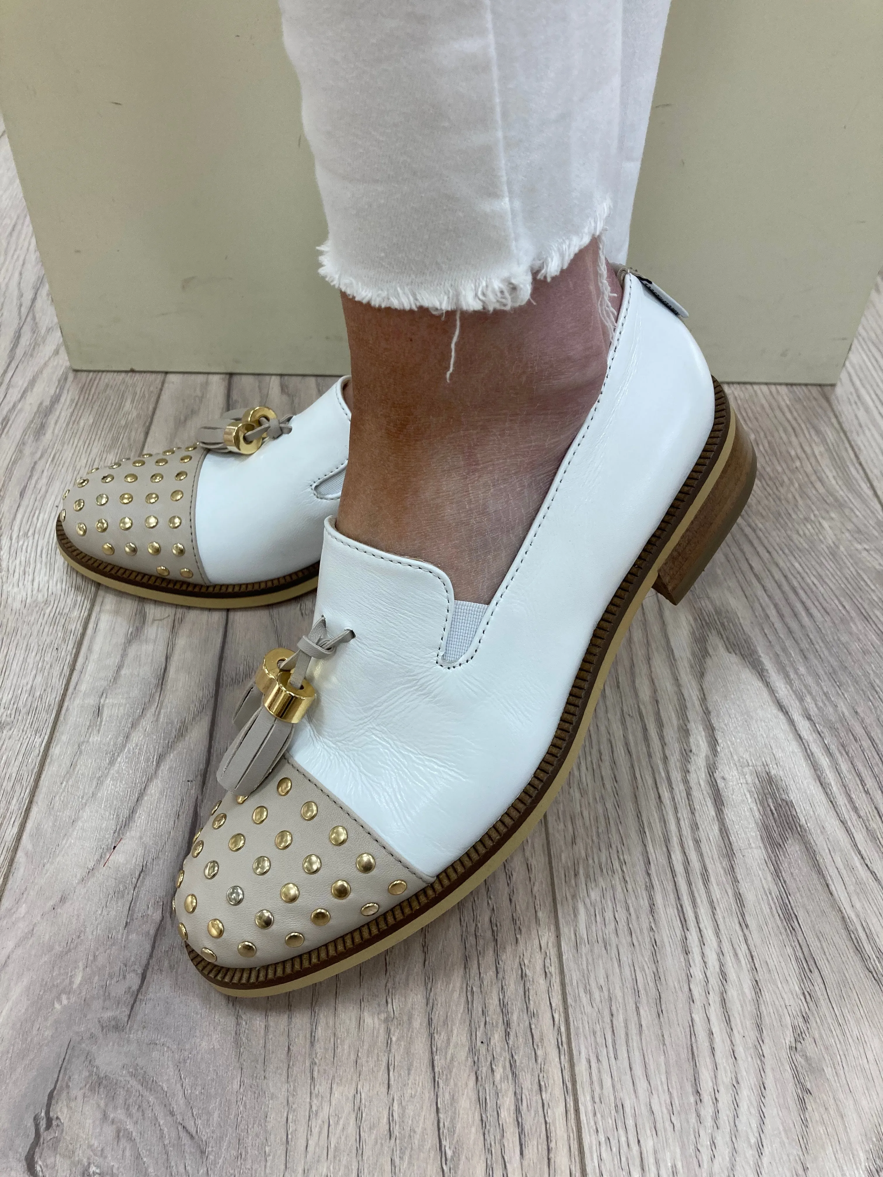 MARCO MOREO - B1180 CO2 LOAFER - TAUPE/WHITE
