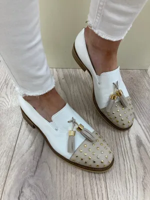 MARCO MOREO - B1180 CO2 LOAFER - TAUPE/WHITE