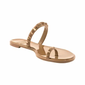 Maria Flat Jelly Sandals - Nude