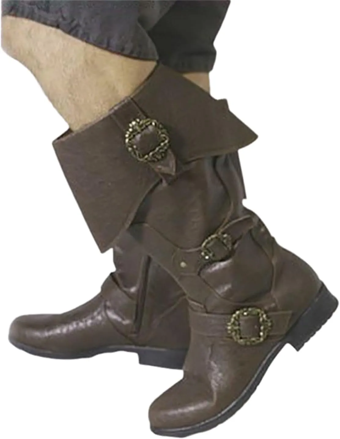 Medieval Retro Boots Men Black Viking Pirate Warrior Boots Renaissance Gothic Halloween Shoes