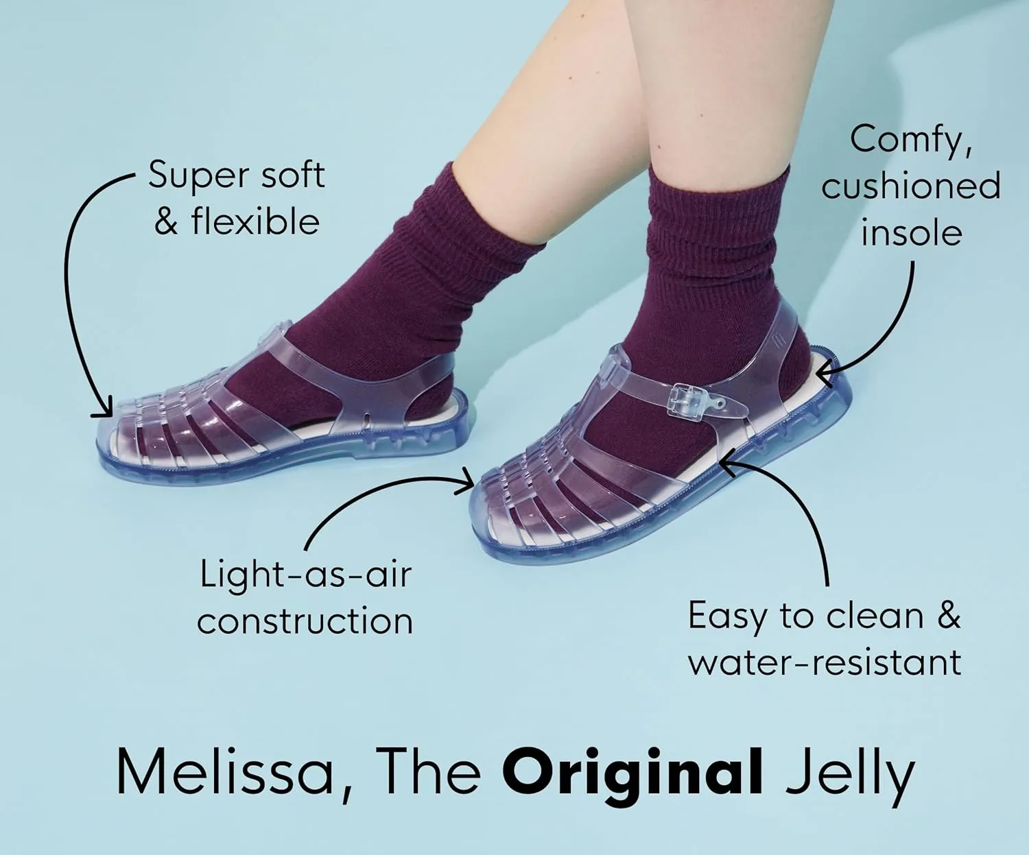 Melissa Mar Wave Women's Sandal - Bubble Jelly Sandal, Retro Sandals for Women, Adjustable Ankle Strap, Adult Jellies