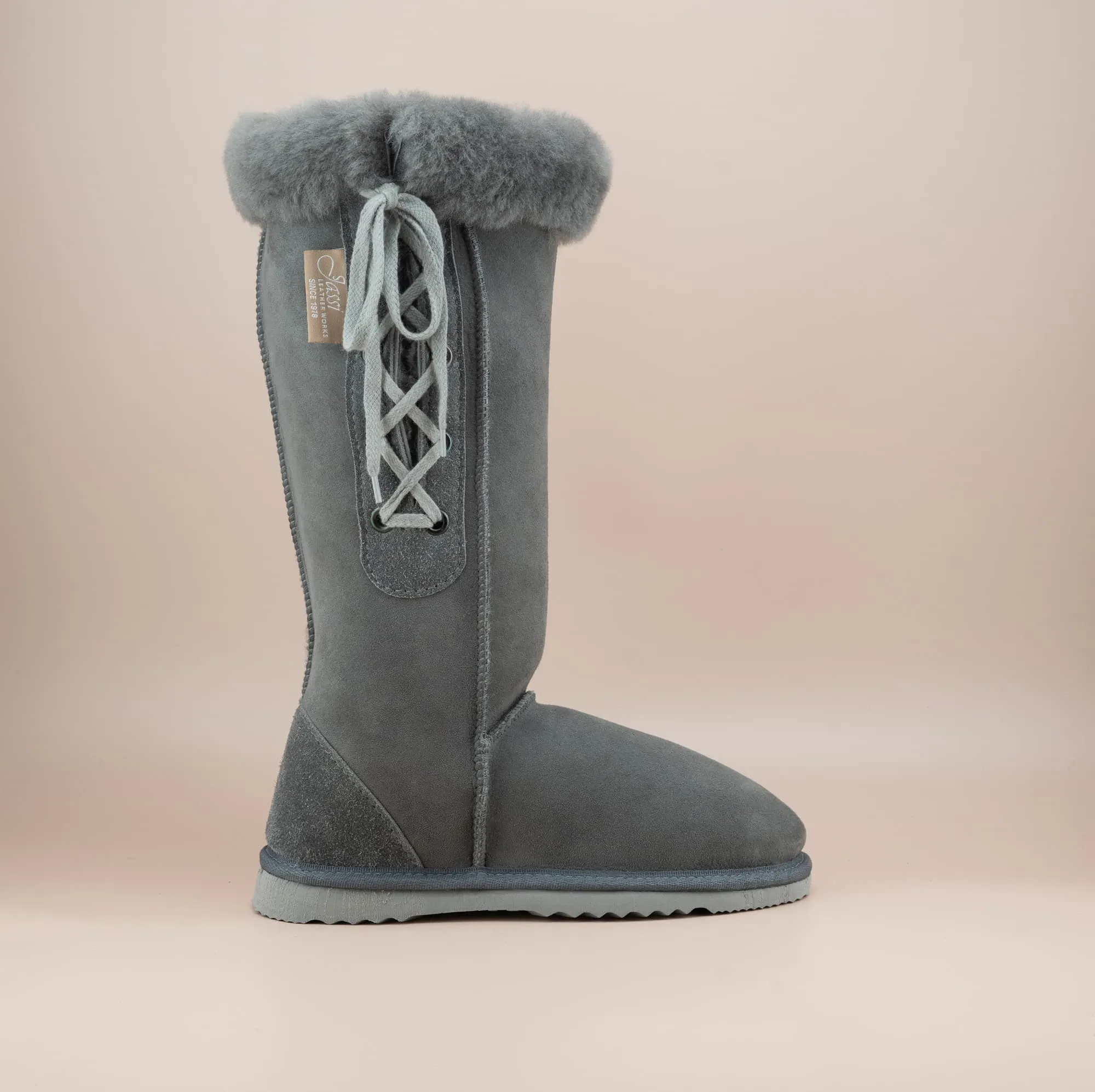 Men's Long Lace-Up Suede Ugg Boot