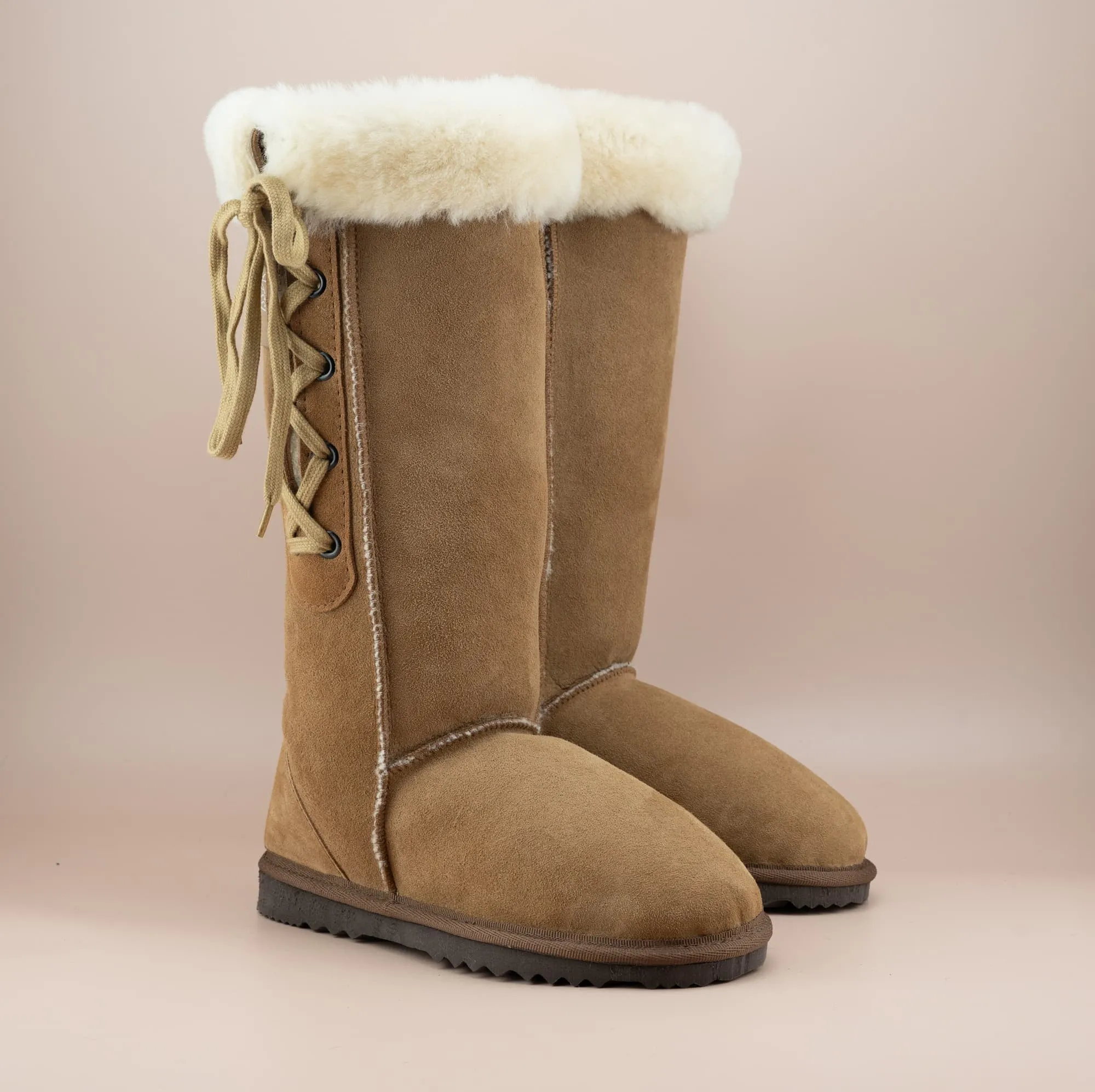 Men's Long Lace-Up Suede Ugg Boot