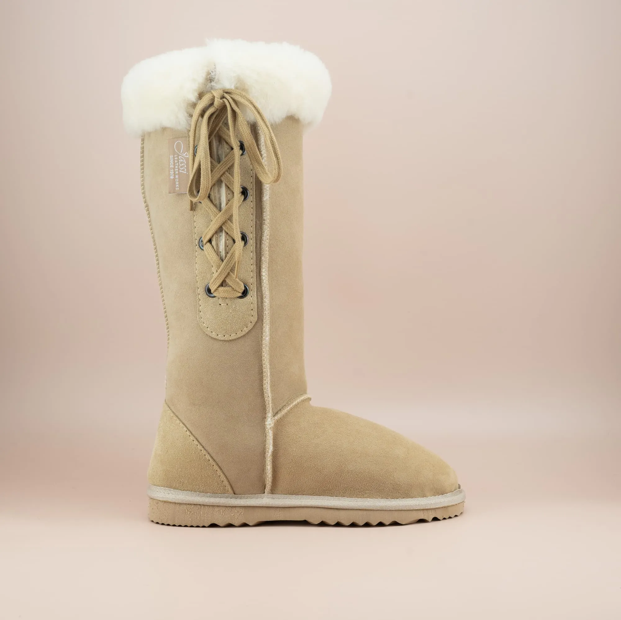 Men's Long Lace-Up Suede Ugg Boot