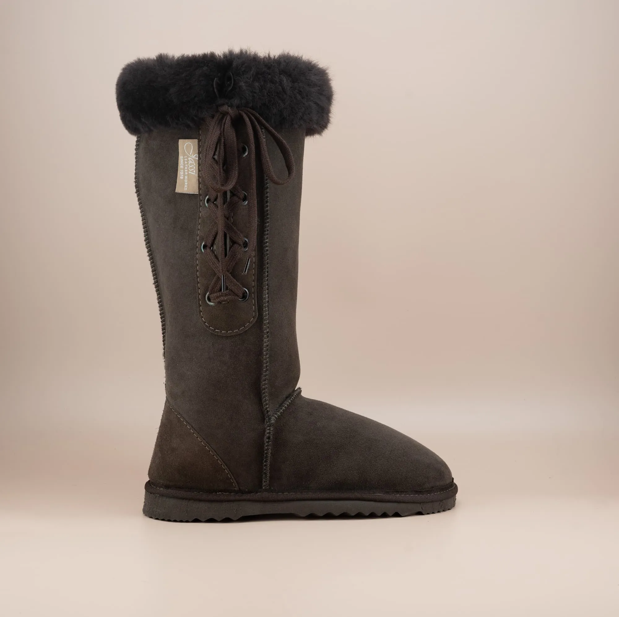 Men's Long Lace-Up Suede Ugg Boot