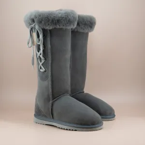 Men's Long Lace-Up Suede Ugg Boot