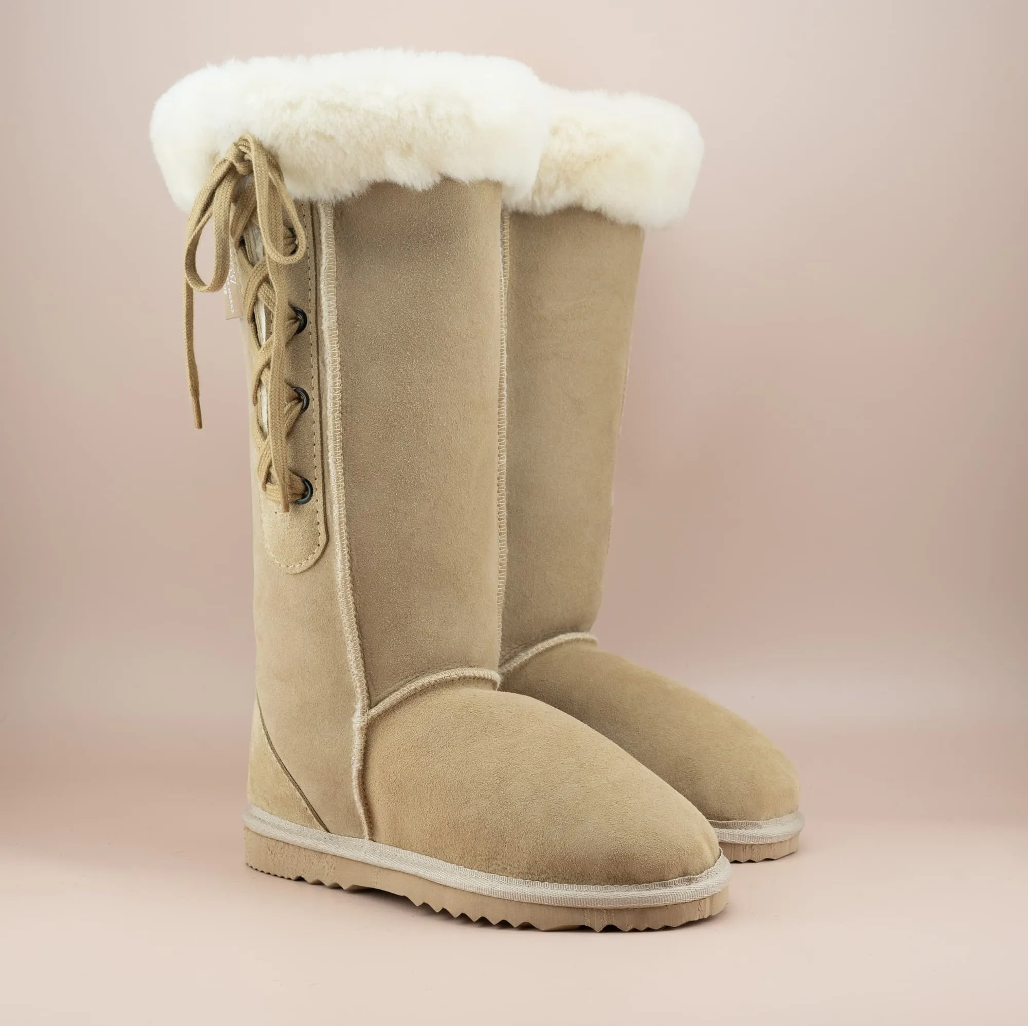 Men's Long Lace-Up Suede Ugg Boot