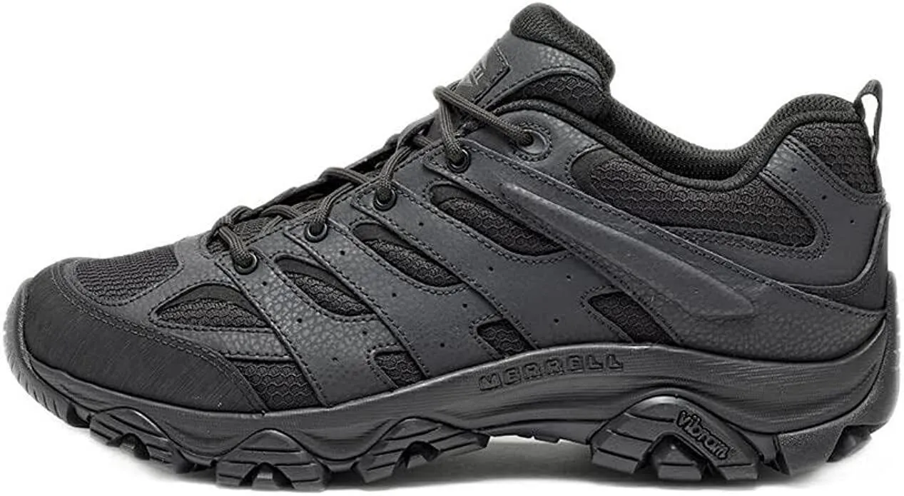 Merrell Men's Moab 3 Outdoor Tactical Shoe Wide Width Black Leather J003909W