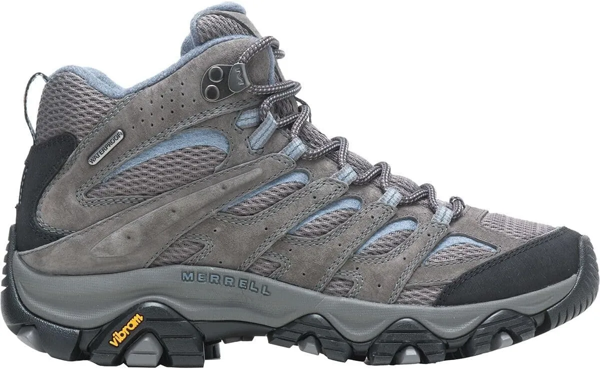 Merrell Women's Moab 3 MID Waterproof Hiking Boot, New Granite, 9 Wide