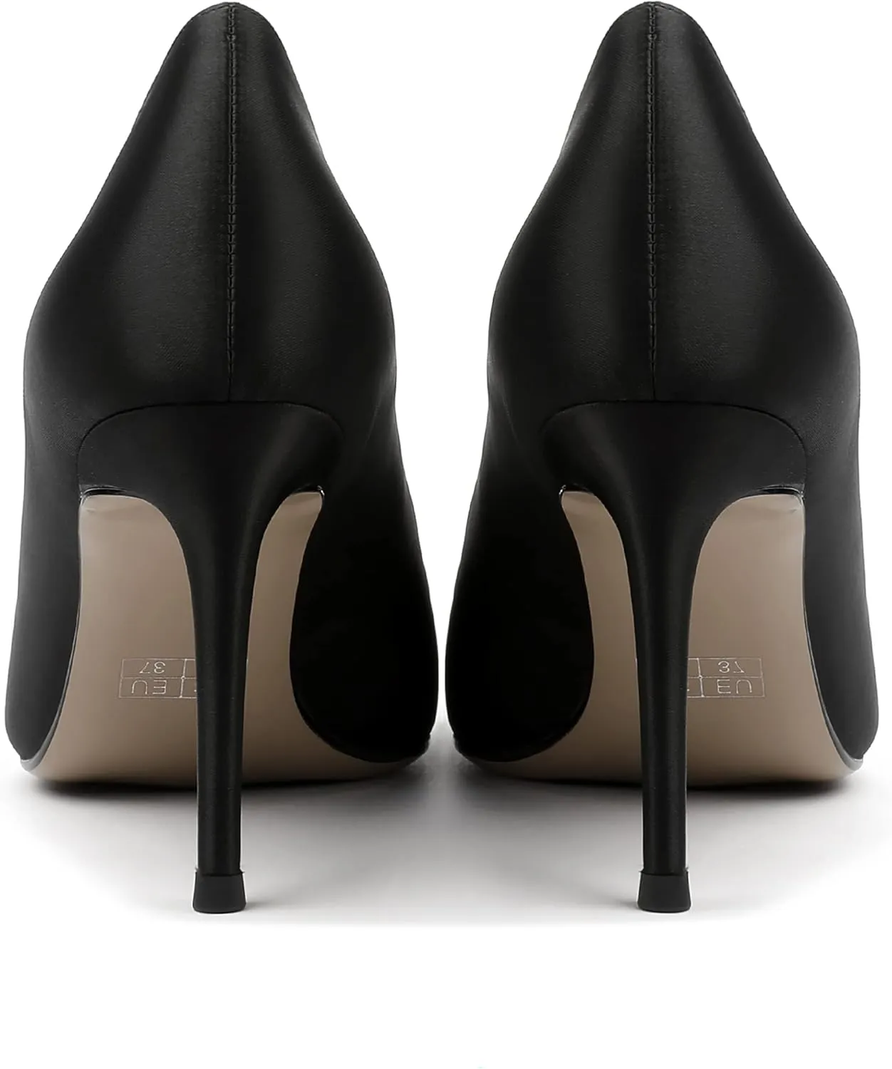 MERRORI Women's Solid Pointed Toe Slip On Satin Dress Evening Stiletto High Heel Pumps Shoes 3.3 Inch